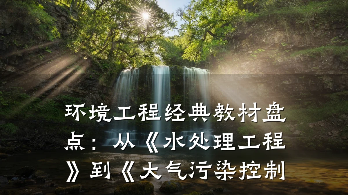 环境工程经典教材盘点:从《水处理工程》到《大气污染控制