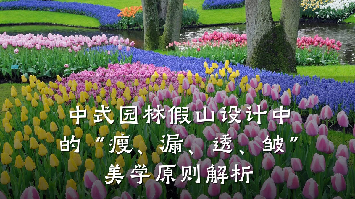 中式园林假山设计中的“瘦、漏、透、皱”美学原则解析
