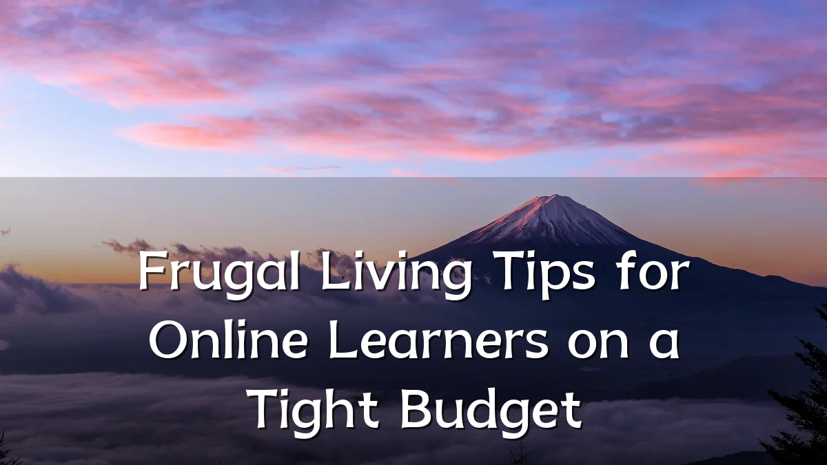Frugal Living Tips for Online Learners on a Tight Budget
