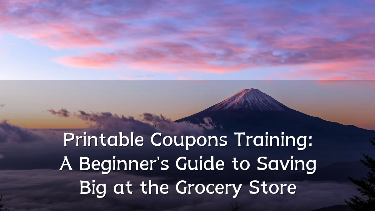 Printable Coupons Training: A Beginner's Guide to Saving Big at the Grocery Store