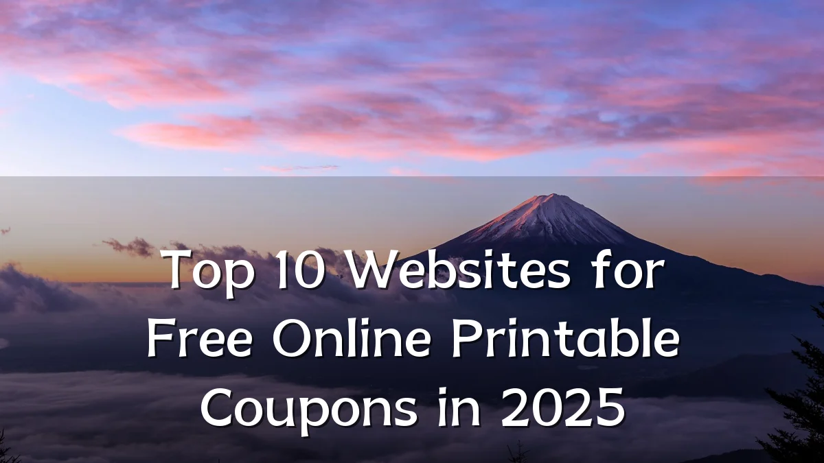 Top 10 Websites for Free Online Printable Coupons in 2025